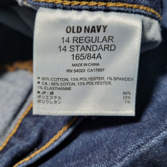 Old Navy The Diva Jeans Womens Size 14 Straight Low Rise Medium Wash Denim Pants - Picture 5 of 5